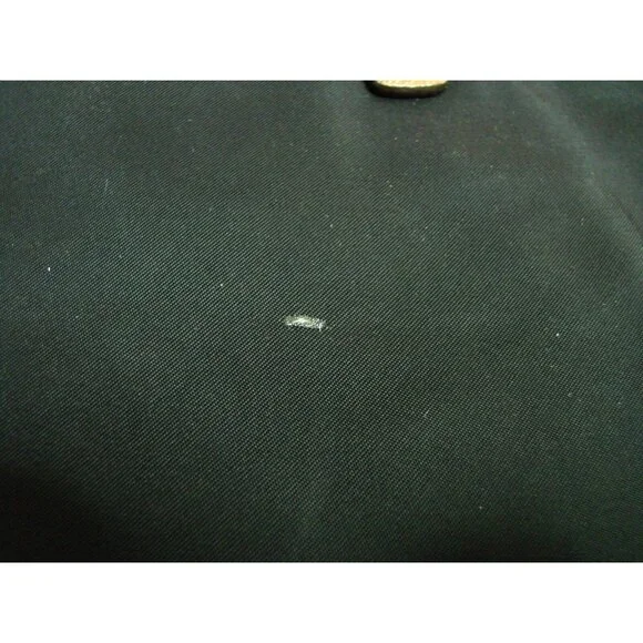 Michael Kors Black Nylon Tote Shoulder Bag Brown Trim Faux Leather Edging Purse - Picture 10 of 12